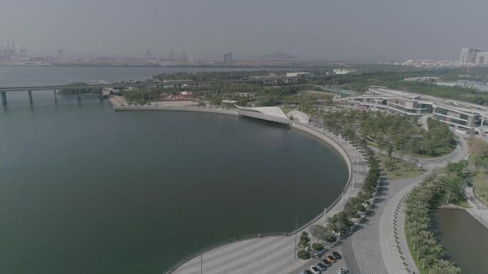 4K深圳滨海公园摩天轮航拍