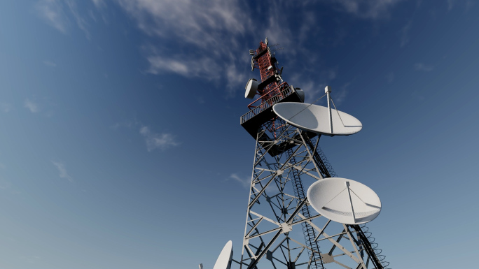中国通信铁塔建设5G信号广播电波电信基站