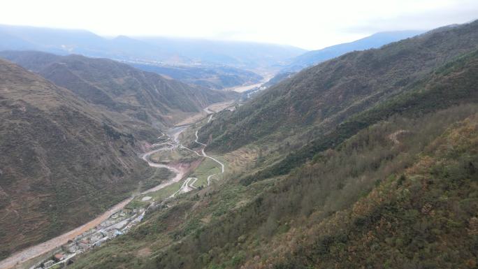 凉山4k航拍山谷风景