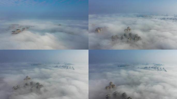 云雾绕城