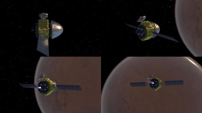 天问1号火星探测器变轨行进