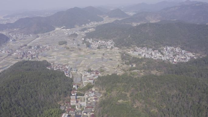 大山稻田乡村山林