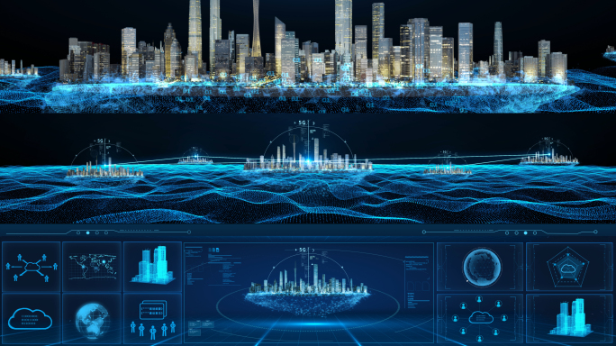 智慧科技城市5G大数据可视化展示