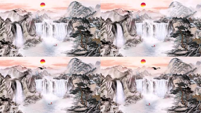 中式山水视频素材