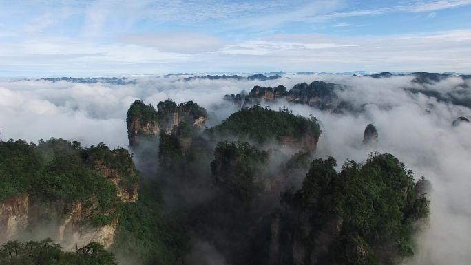 张家界武陵源景区云海景观