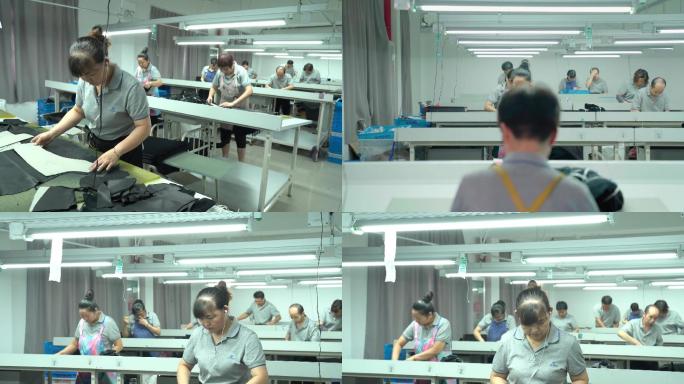【4K原创】制作皮衣工厂工人制作皮衣