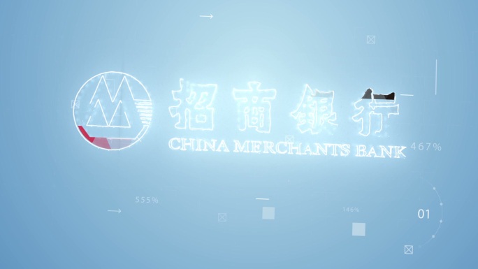 科技线条LOGO-招商银行