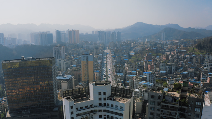 【4K】贵州毕节市城市航拍