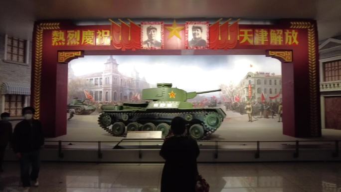 北京军事博物馆-坦克大炮实拍素材