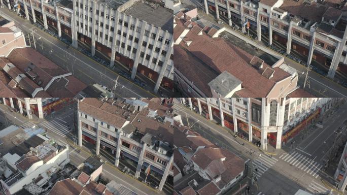 4K-Log-航拍上海特色建筑，骑楼