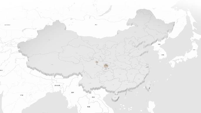 地图地球连线干净简约网络AE模板