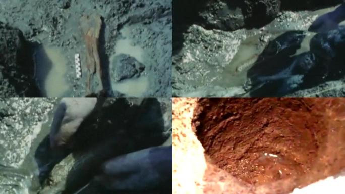1989年考古专家挖掘新干大洋洲商墓遗迹