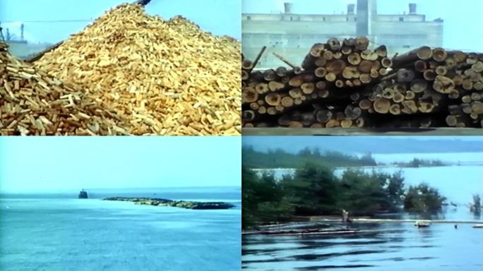 西伯利亚叶尼塞河河流水运破坏摧毁原始森林