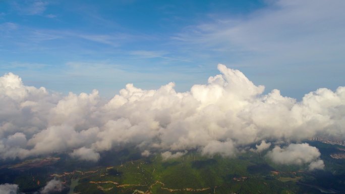 深圳龙华阳台山森林公园云海延时