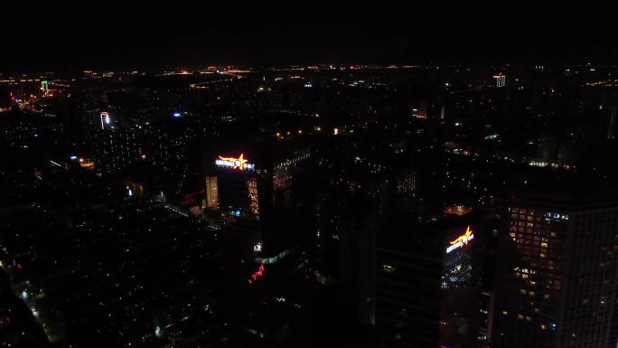 疫情，石家庄勒泰，夜景航拍