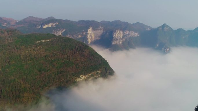 4K湖南湘西大山云海航拍03