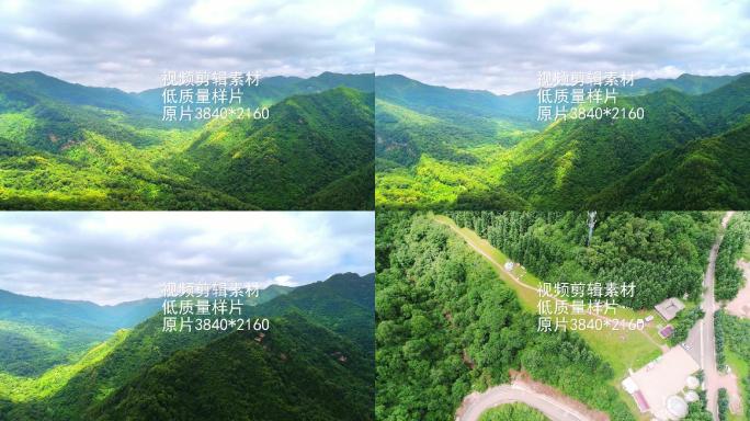 六盘山大景，凉殿峡避署行宫鸟瞰，4K