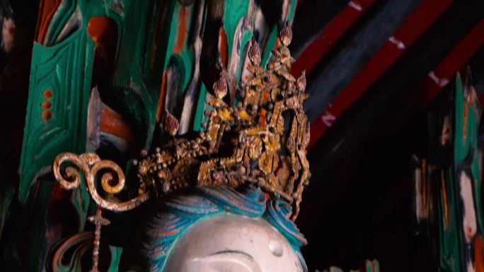 平遥双林寺，彩塑艺术馆，自在观音