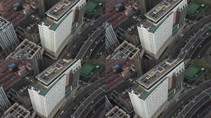 4K-Log-航拍上海黄浦区地标建筑