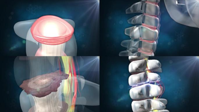 健康人的椎间盘和颈腰椎病患者对比