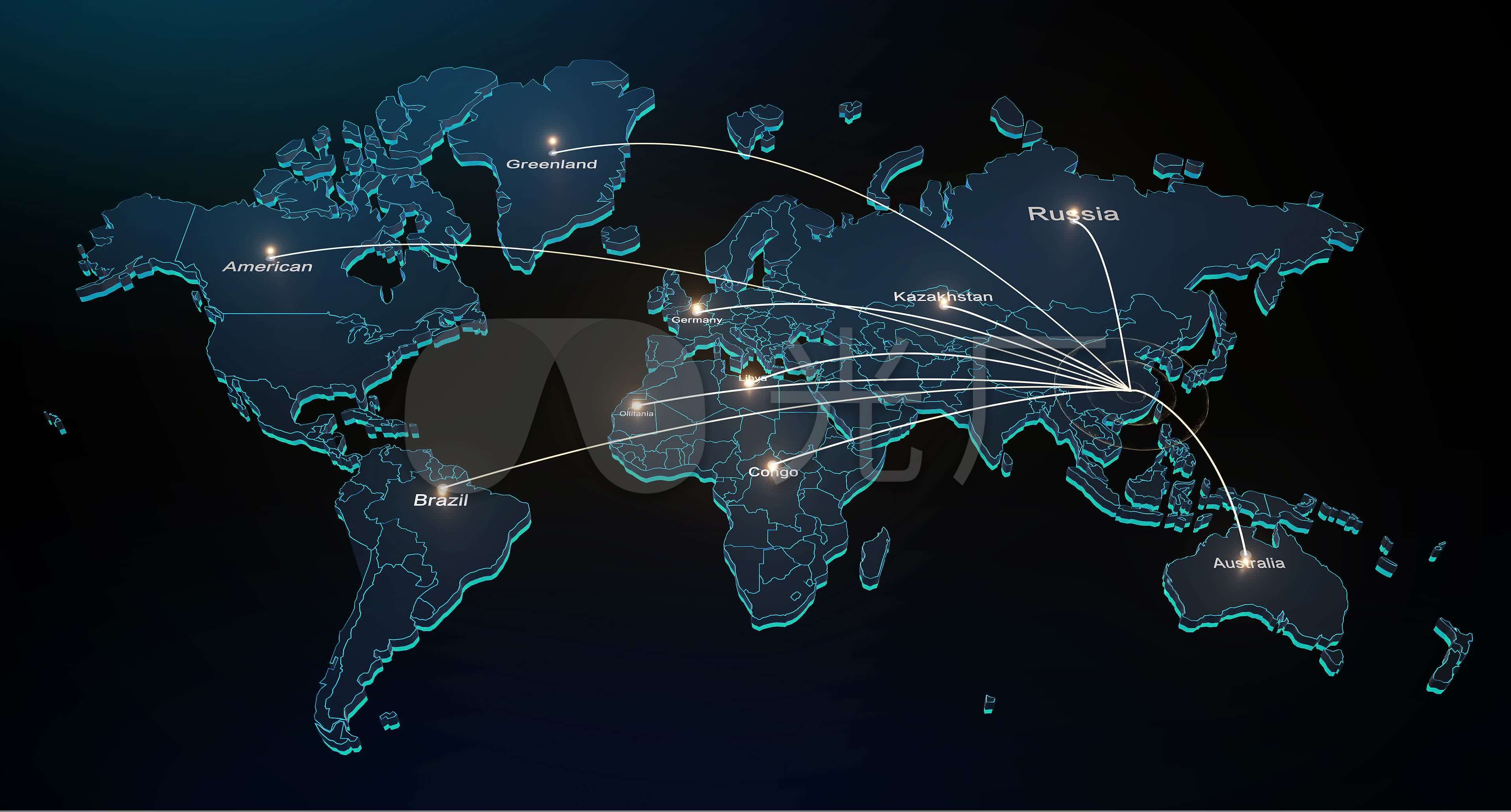 【地图】矢量世界地图（纯色版）-PS素材-设计e周素材库