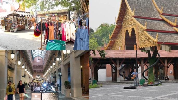 泰国清迈宁曼路城市观光市中心宗教建筑