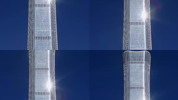4K高清实拍CBD商业中心建设中国尊大厦