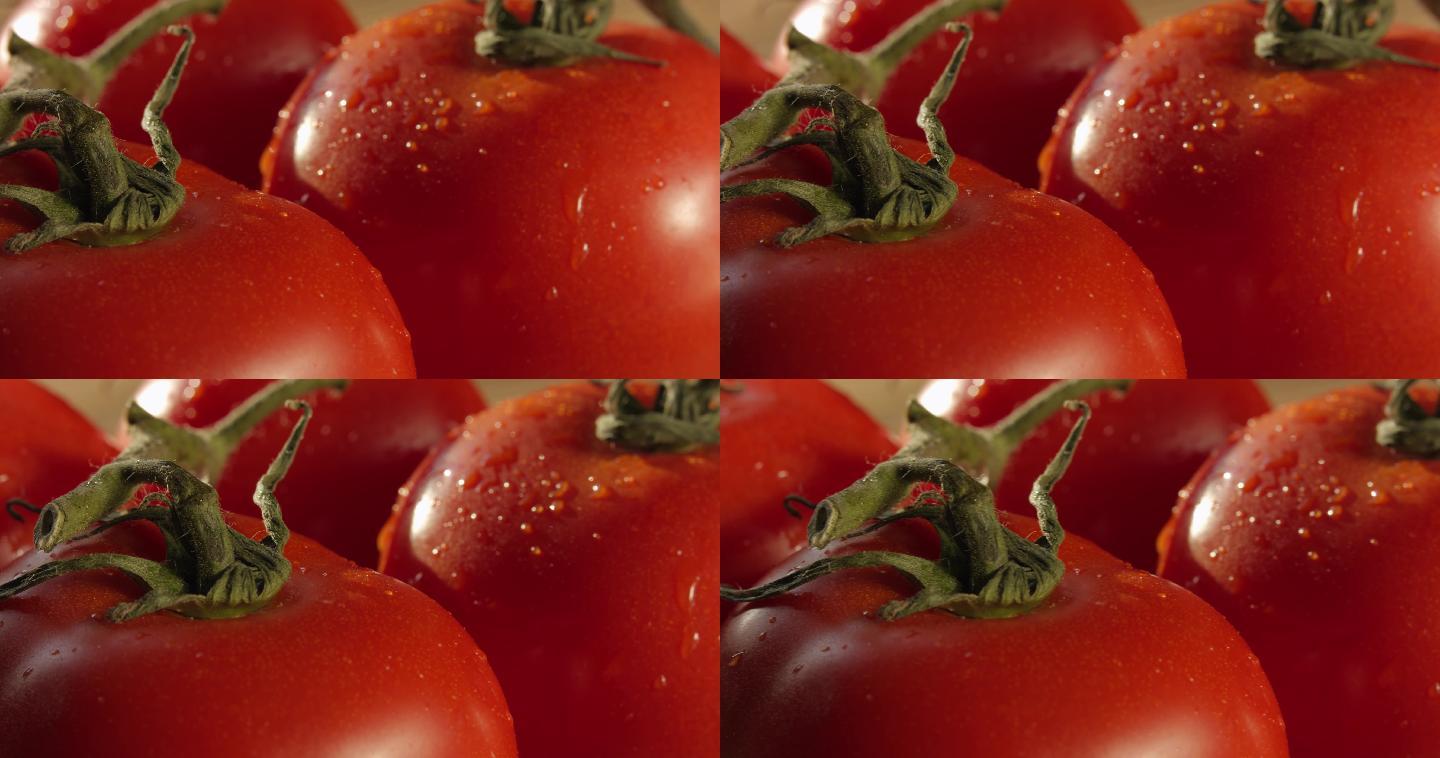 4K西红柿番茄新鲜果蔬水滴