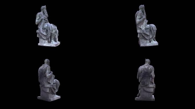 米开朗基罗雕塑3D无缝旋转