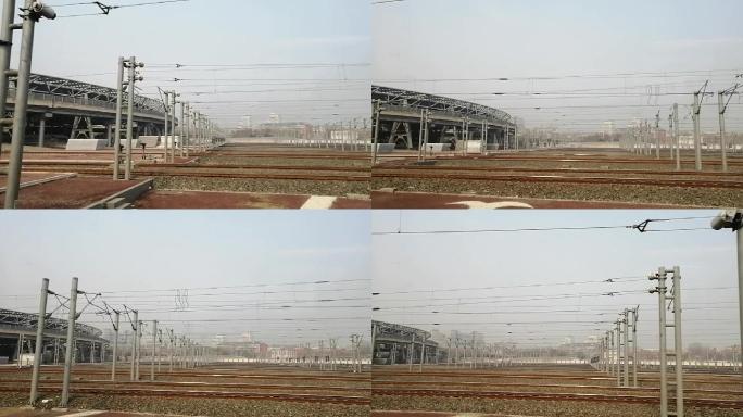 北京南站-乘客乘坐列车出发视角