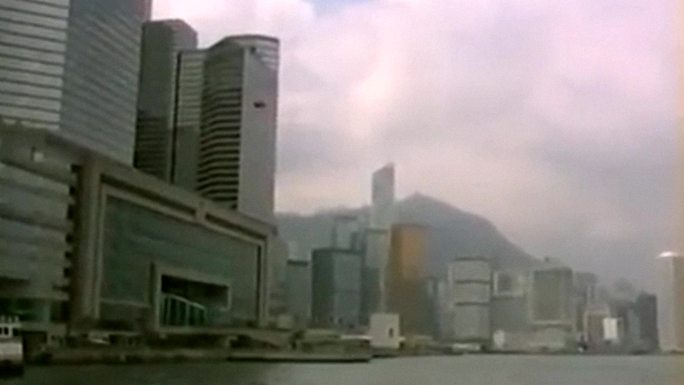 香港维多利亚港现代化城市街道