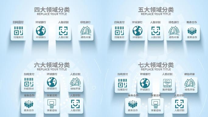 扁平化纯洁信息分类