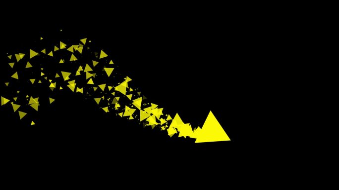 三角形拖尾粒子特效视频
