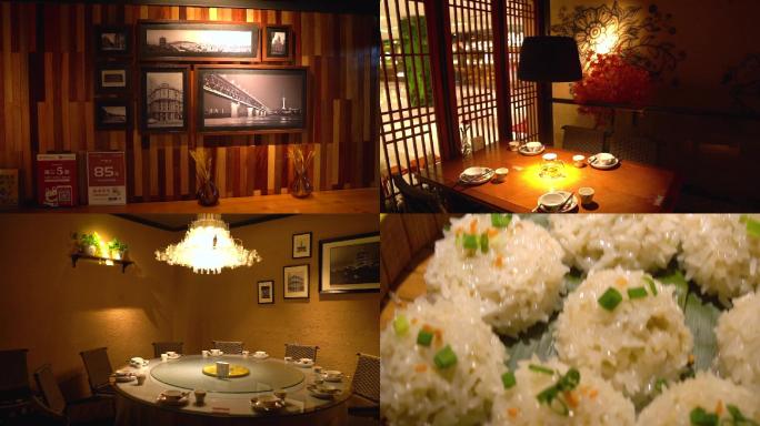 中式餐厅装潢中式美食特写