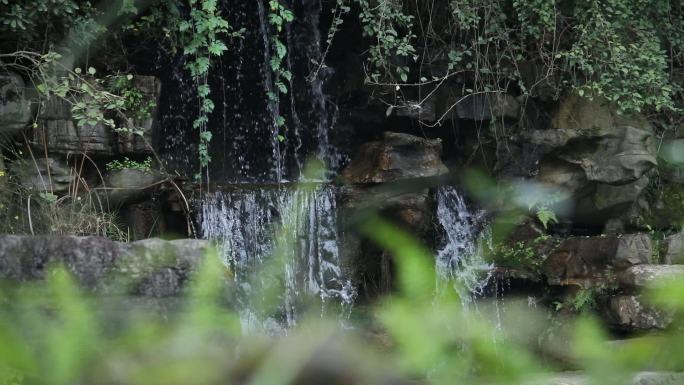 流水小溪小瀑布小山禅意庭院花园