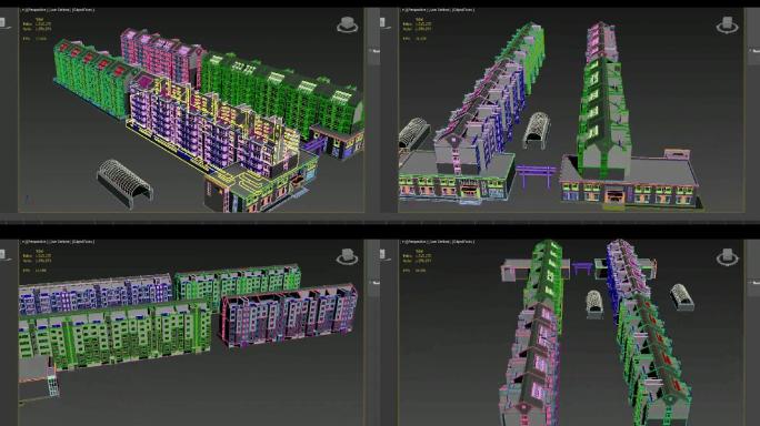 3Dmax模型楼房模型外景模型小区模型