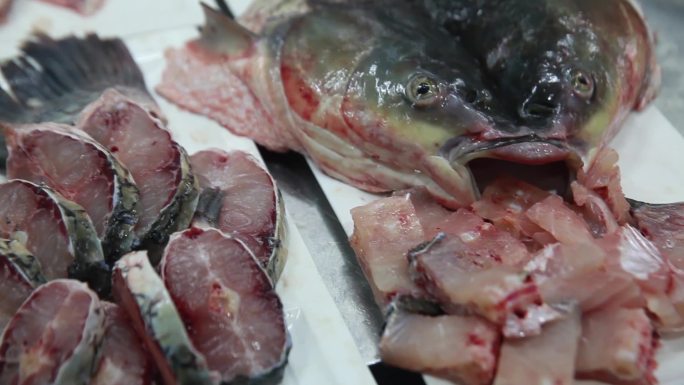片鱼生鱼片锅包肉锅包鱼美食素材