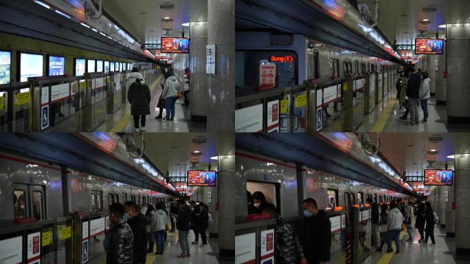 地铁闸门人人流出站口进站口