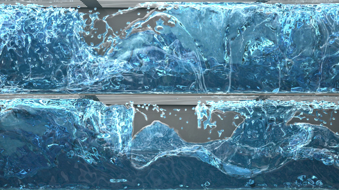 超宽屏裸眼3d海浪