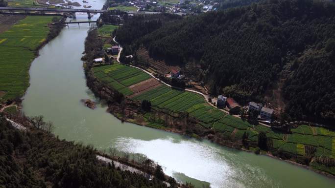 山川河流交通航拍