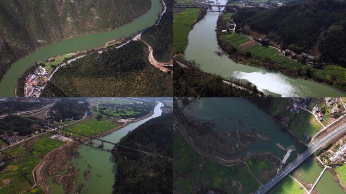 山川河流交通航拍