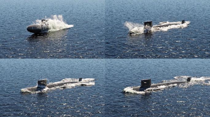 中国潜艇出海动画