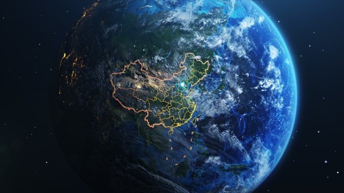 【视频】地球俯冲卫星定位北京