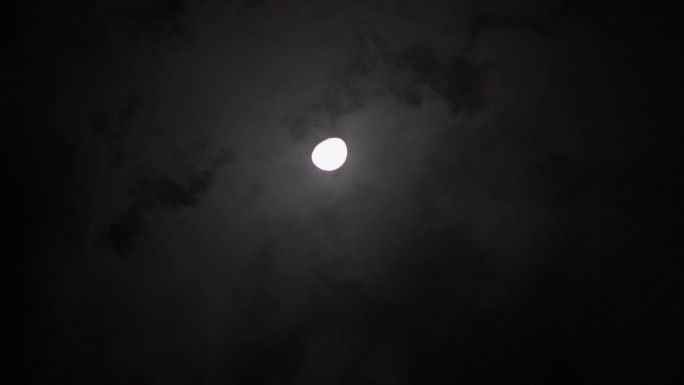 天空黑云月亮丨4K丨原创实拍