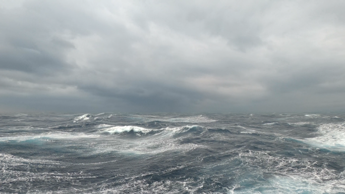 【4K】大海海浪乌云翻滚