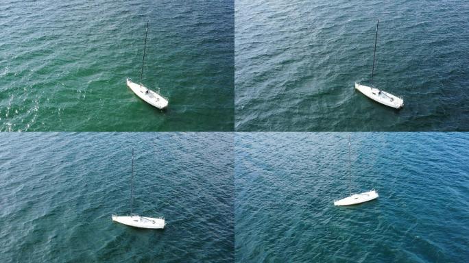 【4k】原素材航拍帆船