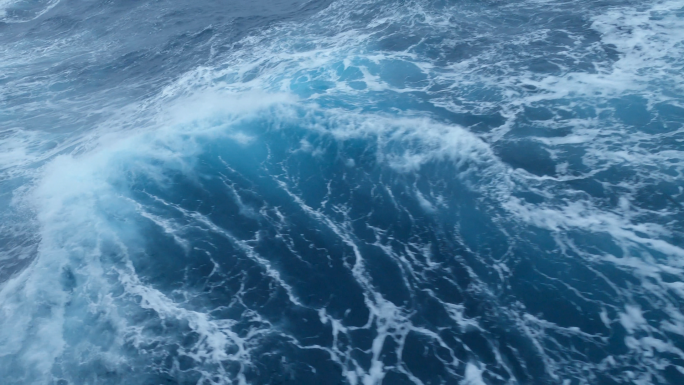 【4K】波涛汹涌的海面-海浪