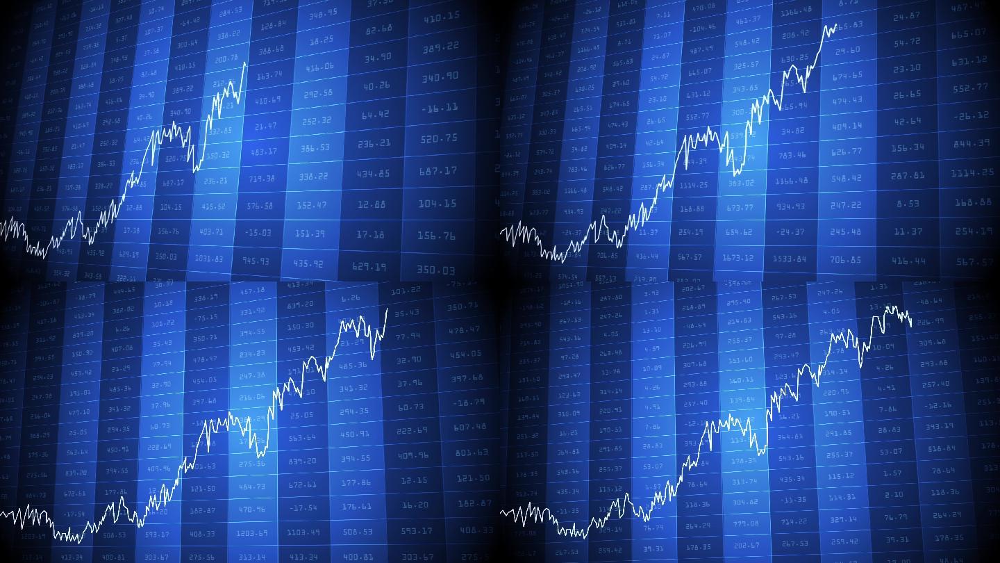 【原创】商务金融科技华尔街股票市场走势图