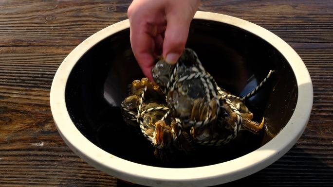 4K大闸蟹醉蟹烹制舌尖美食家宴酒席主菜