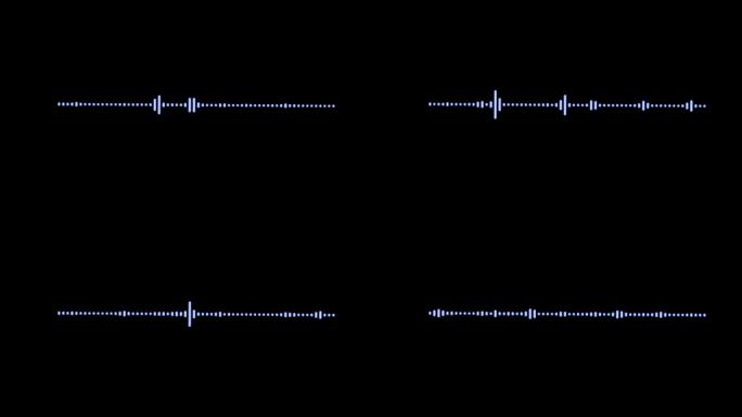 4K声波音频波形跳动素材【原创】